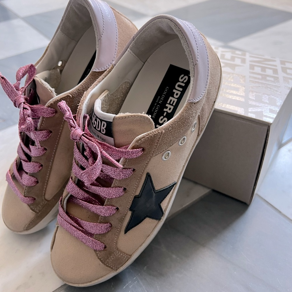 Golden Goose superstar double quarter shoes
